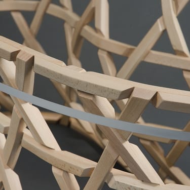 Kagome Woven Wood Table
