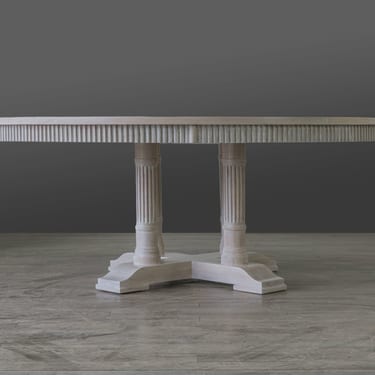 Neoclassical White Oak Dining Table