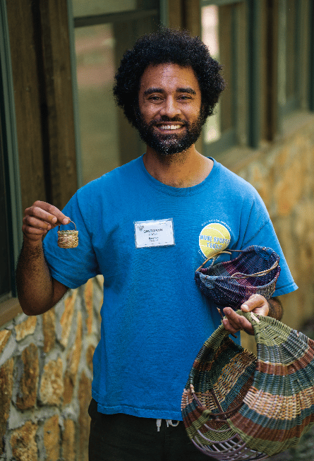 Ghermayn with Finished Baskets at JCCFS