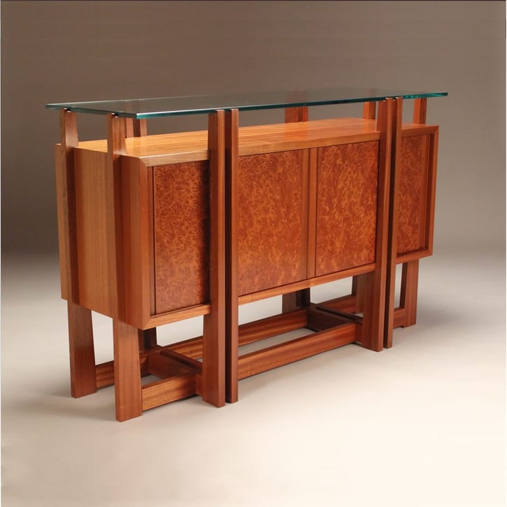 New Moon Floating Glass Credenza