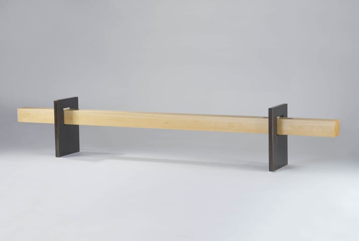 INDOOR HITCHING POST BENCH