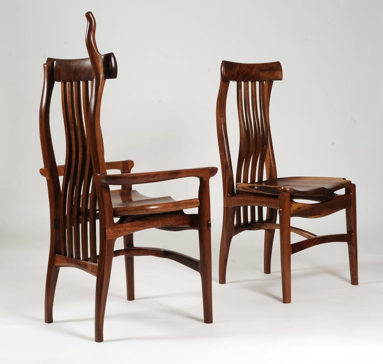 Walnut dining chairs