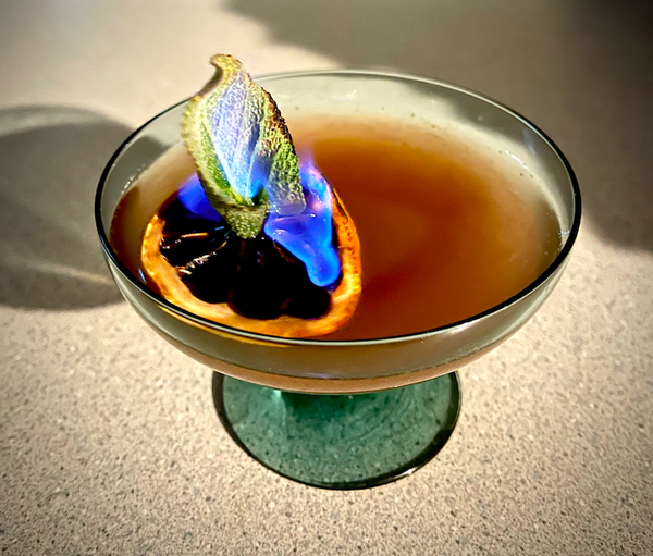 Flaming Dovetail Cocktail
