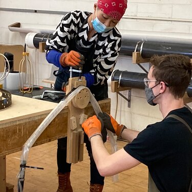 RIT Yuri Kobayashi teaches steambending