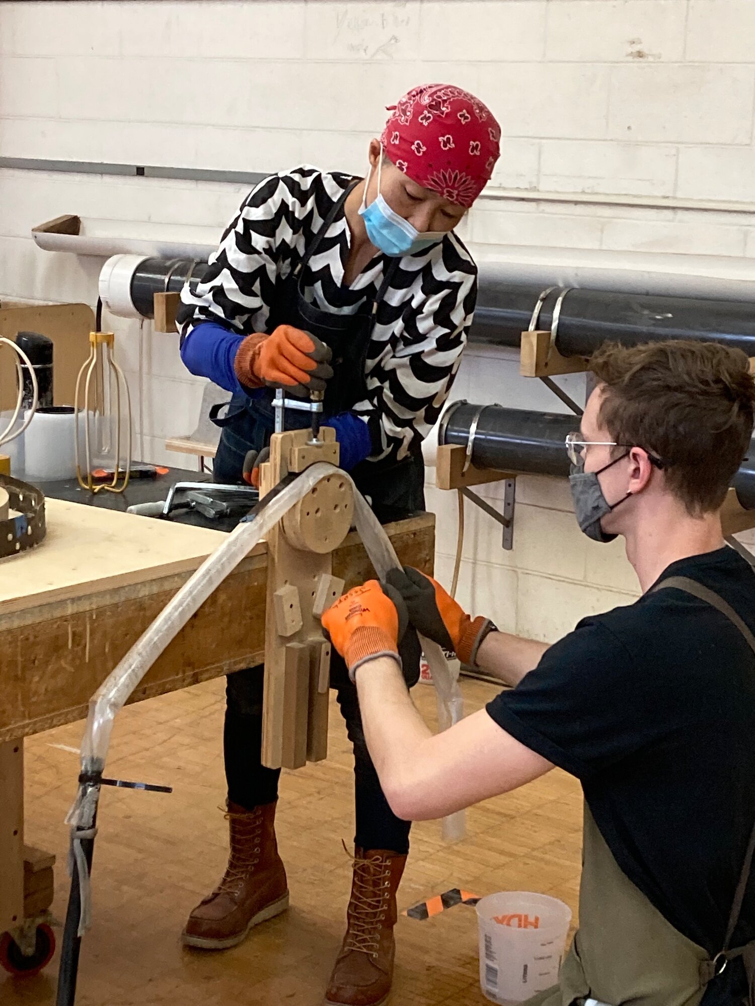 RIT Yuri Kobayashi teaches steambending