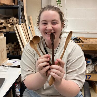 RIT Talia Drury makes spoons