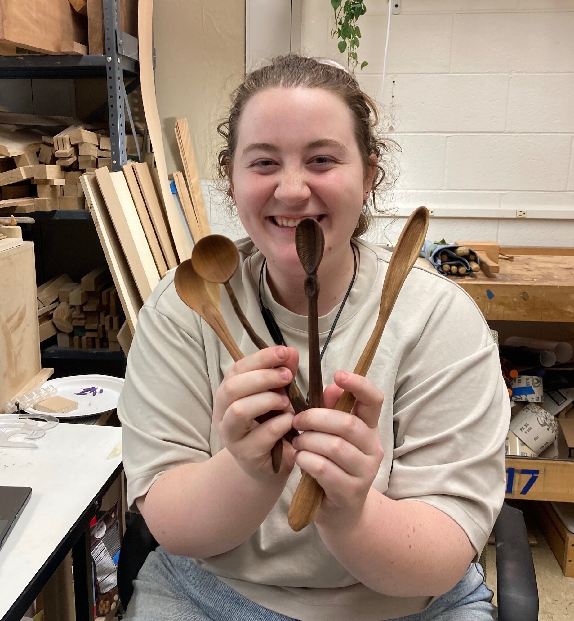 RIT Talia Drury makes spoons