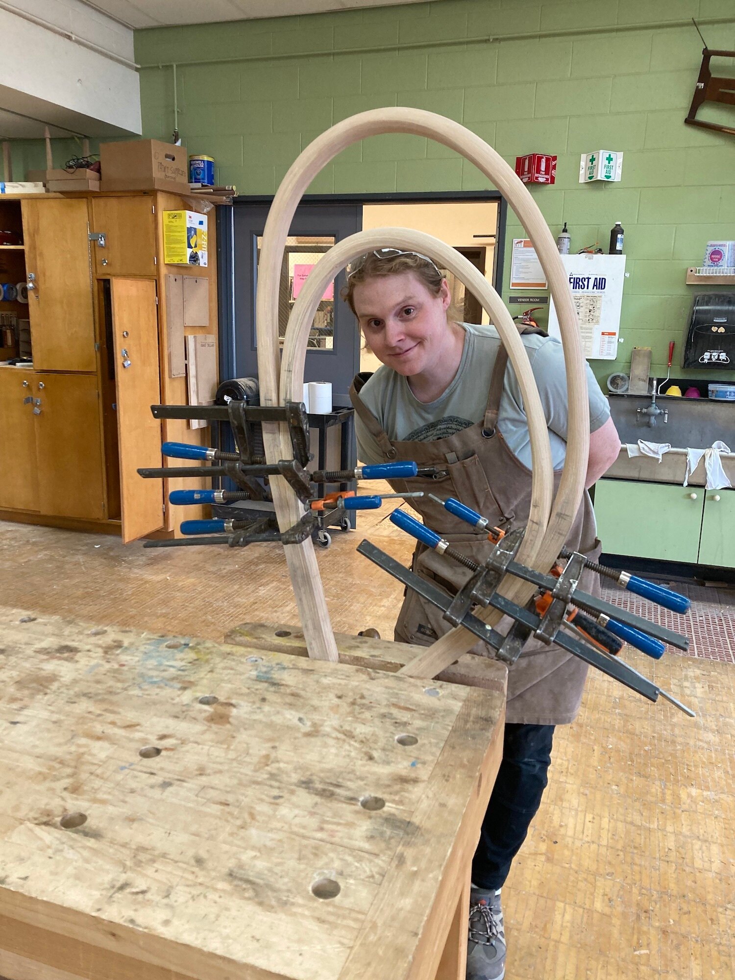 RIT Naomi Miller bends some wood