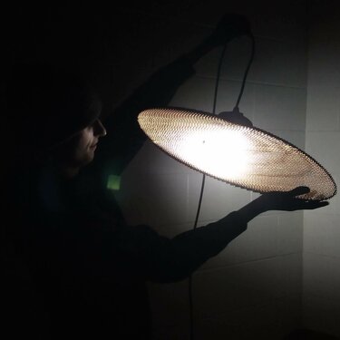 NMU Corrugated Cardboard Lamp Design