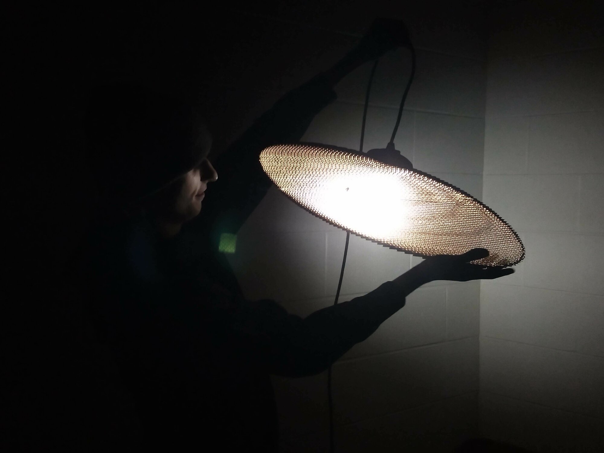 NMU Corrugated Cardboard Lamp Design