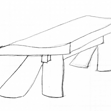 Michael Puryear Sketch for Bench