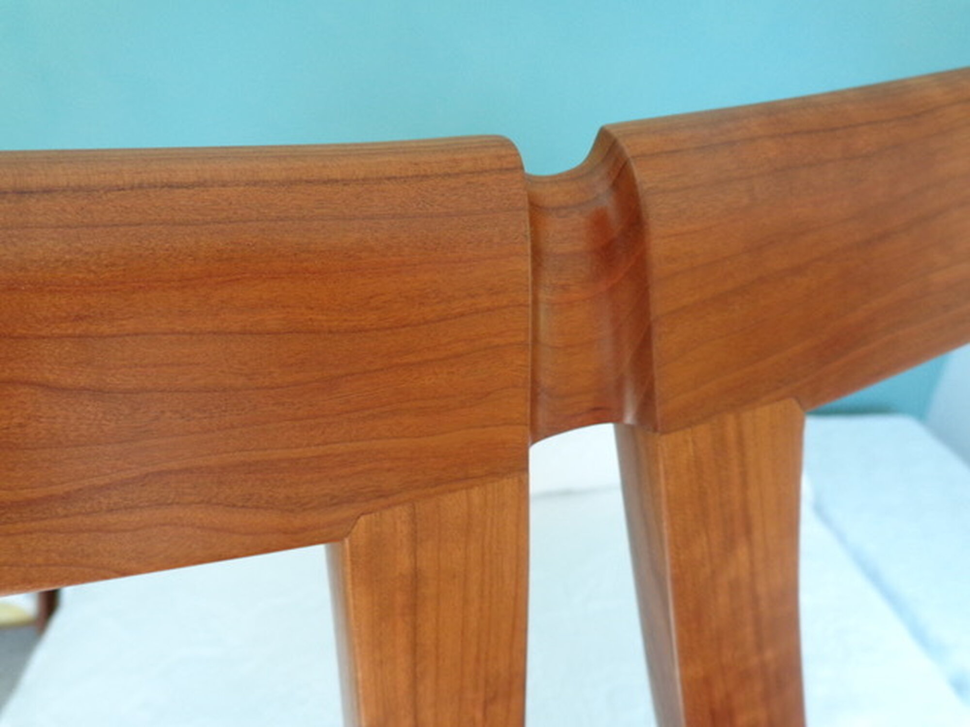 Jere Osgood Curly Cherry Chair - Detail of Crest Rail