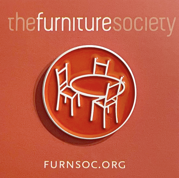 A Furniture Society representative will be sporting one of these cool pins. Say hi and grab one of these for yourself. Show off your FS pride all weekend!