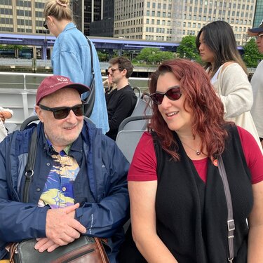 John Kelsey and Pam Robinson on the Ferry to Red Hook