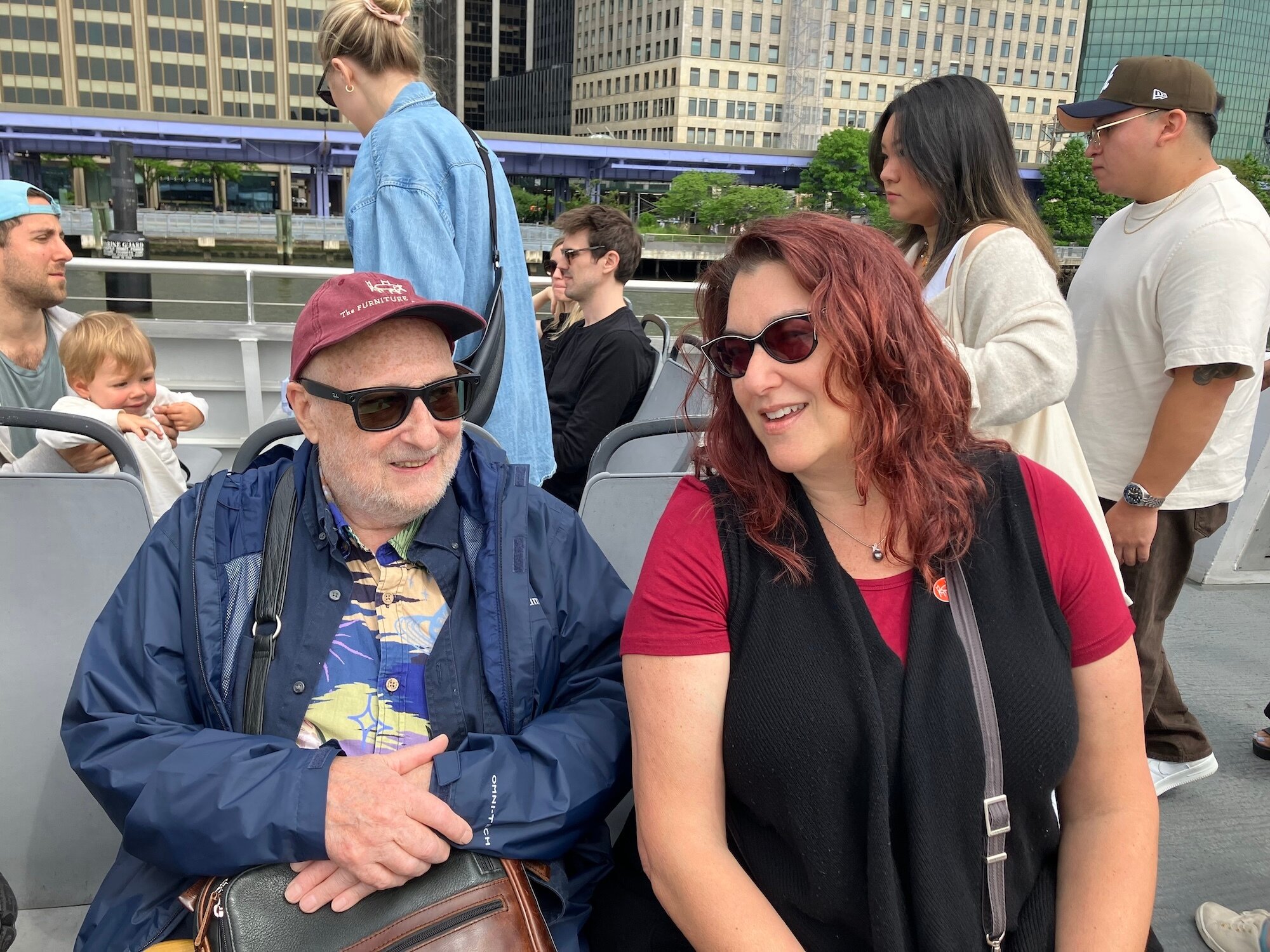 John Kelsey and Pam Robinson on the Ferry to Red Hook