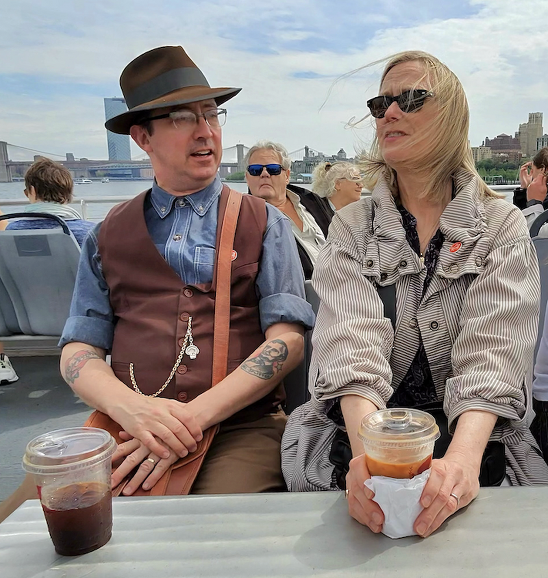 Monica Hampton and Zeke Leonard Ferry Ride to Red Hook