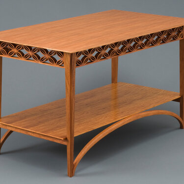 Close Table with Lattice Aprons