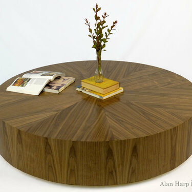 60" round walnut table