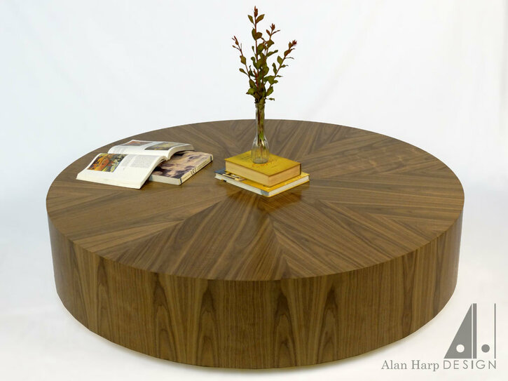 60" round walnut table