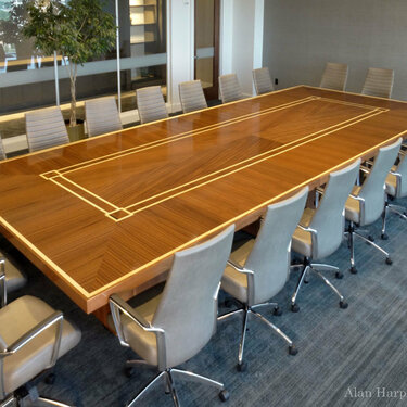 Sapele and Maple Conference Table