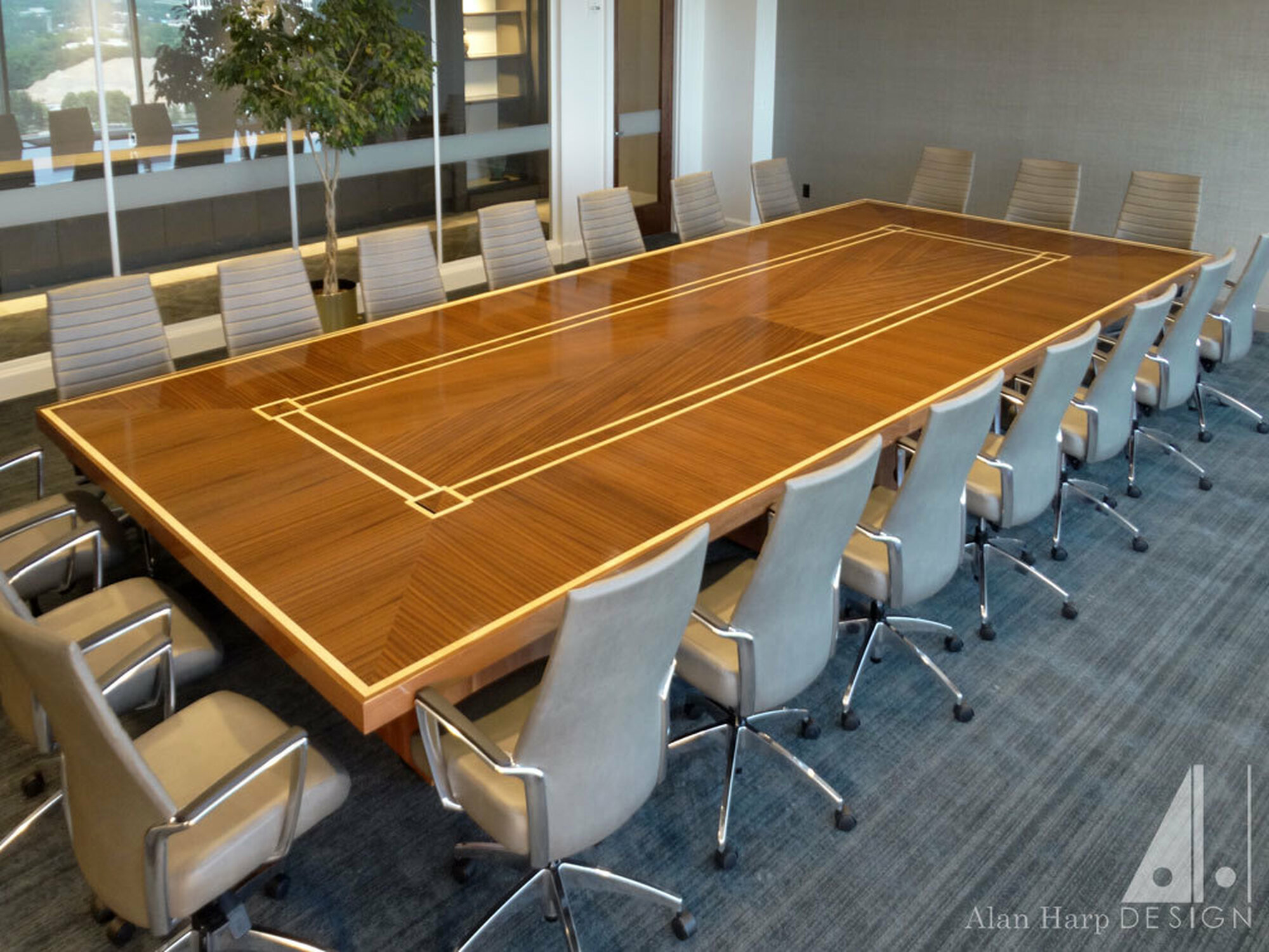 Sapele and Maple Conference Table