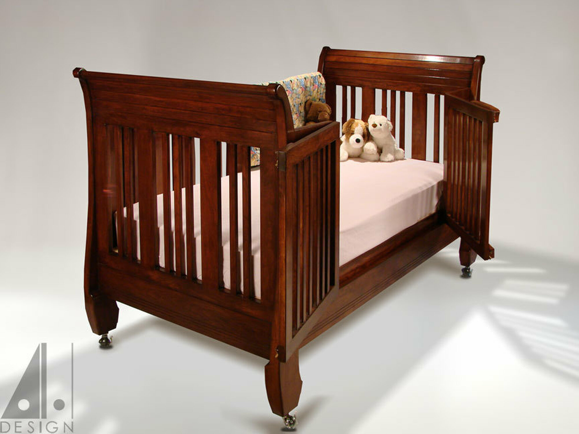 Transformable bed/crib