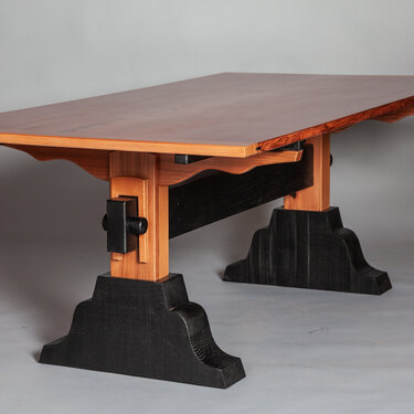 Redwood Trestle Table Commission