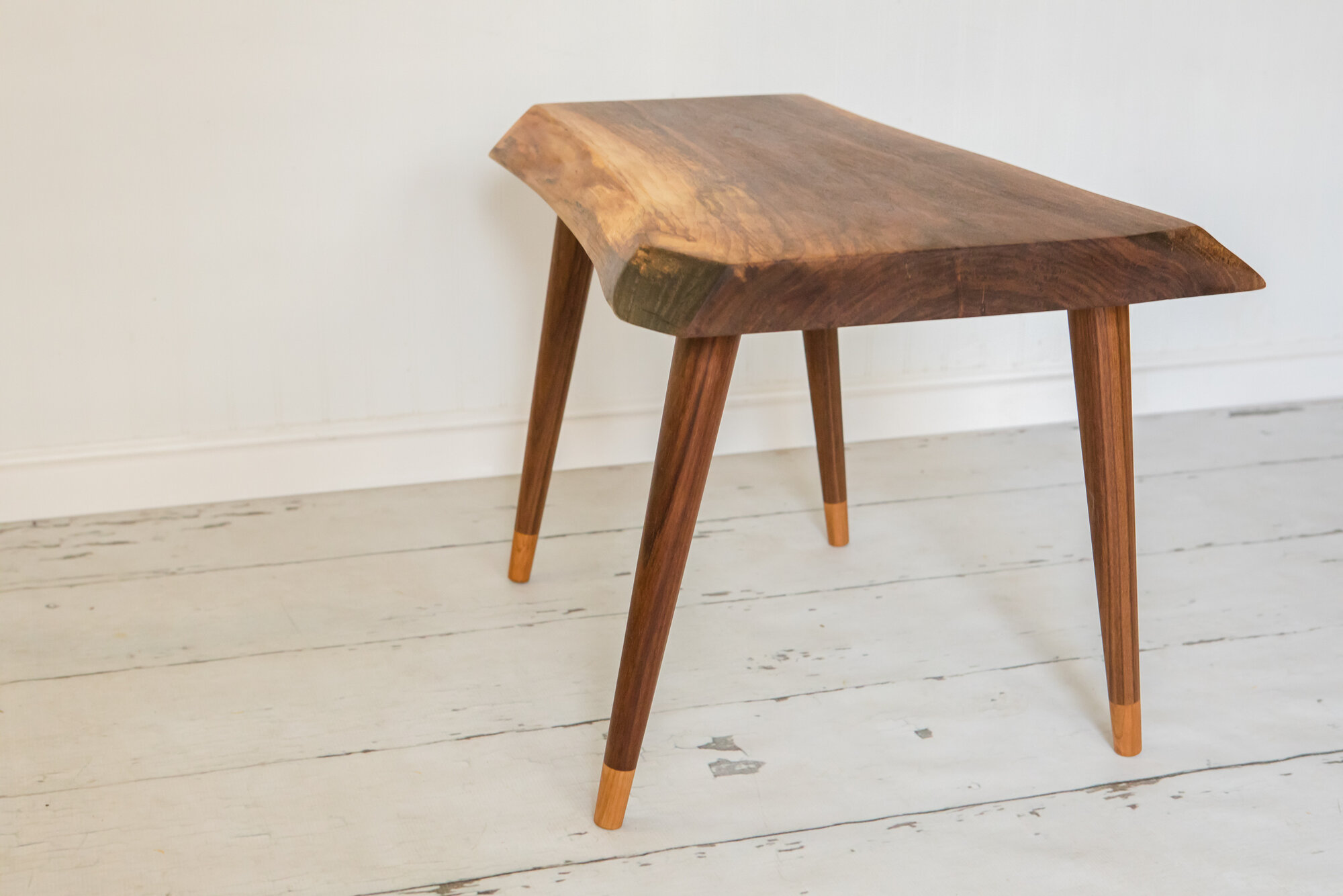Walnut Side Table with Cherry Wood Tips