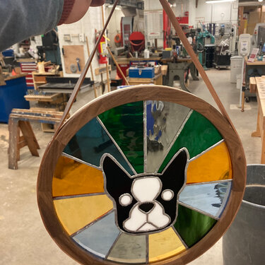 Stained Glass Boston Terrier