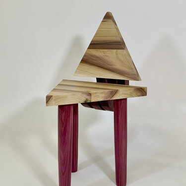 Purple Heart Triangular Chair