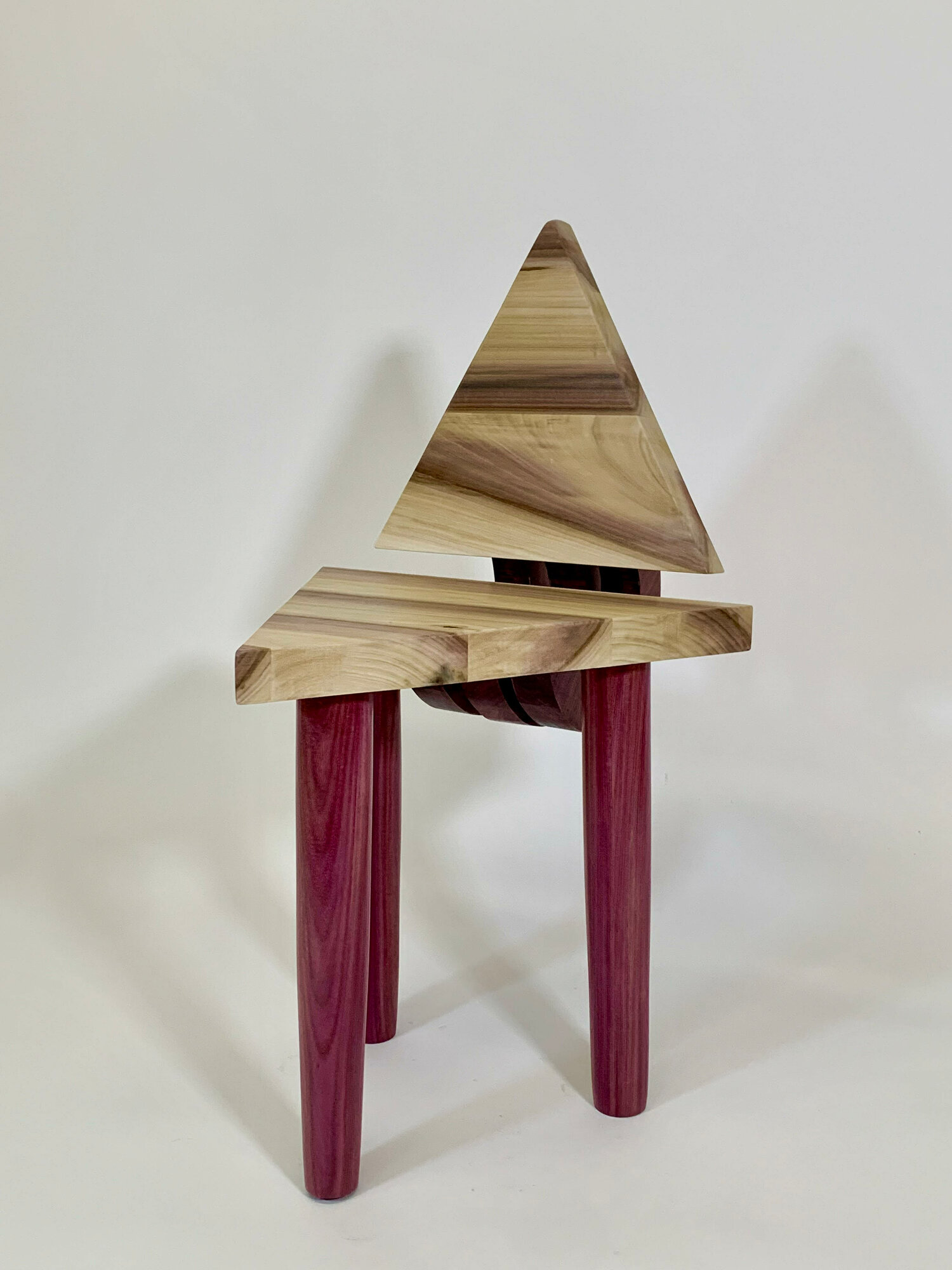 Purple Heart Triangular Chair