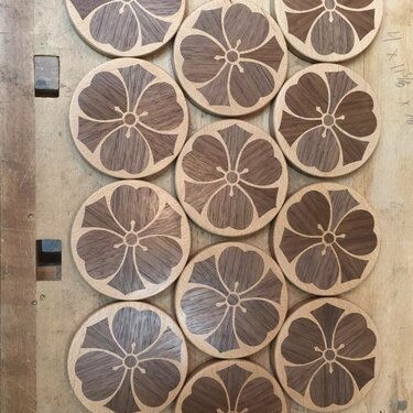 Wood Sorrel Kamon Coasters (2)