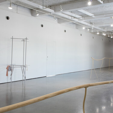 Installation view of this pliable world