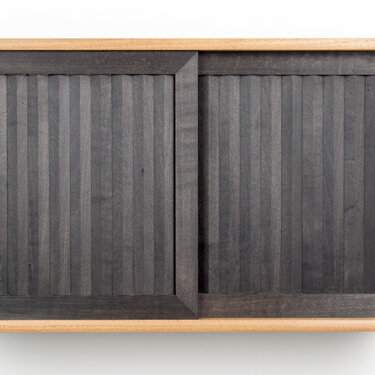 Pleated wall cabinet