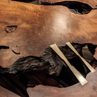 Redwood Table & Cast Bronze