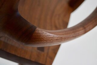 Black Walnut Dining Chair Arm Joint Detail