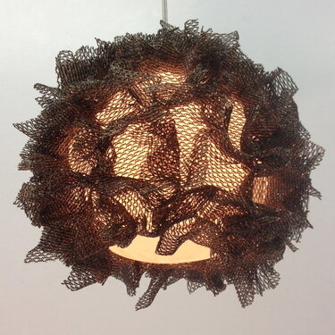 Puff pendant light in gold mesh, 2013