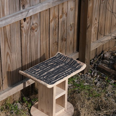 Cinderblock stool