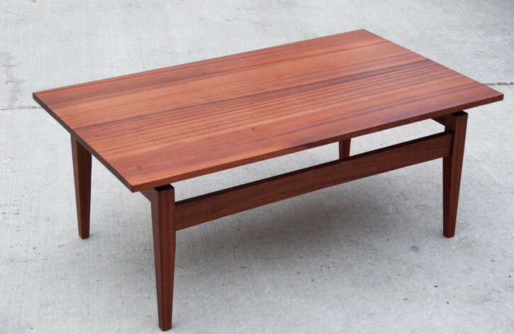 Coffee Table with Floating Top, Sapele, 2023