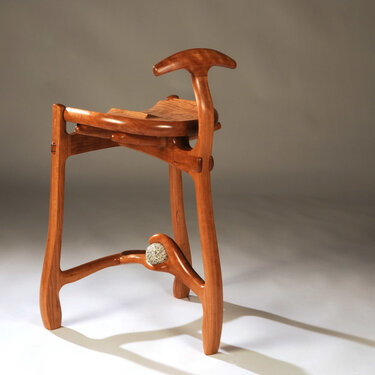 Cherry 3 legged stool