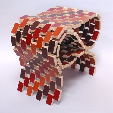 Color-block stool