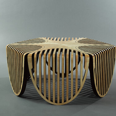 araignee contemporary cocktail table by paul rene furniture